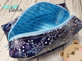 Foxy Boxy Boxed Ends Zip Bag 5x7, 6x10, 7x12, 8x12 DIGITAL DOWNLOAD embroidery file ITH In the Hoop 1122