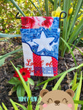 Stars and Stripes Freedom Mini Garden Flag 5x7, 6x10 DIGITAL DOWNLOAD embroidery file ITH In the Hoop 0422