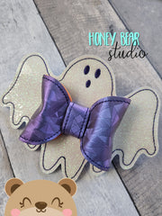 Ghost Shape Bow (2 Hoopings) 5x7  DIGITAL DOWNLOAD embroidery file ITH In the Hoop 0823 02