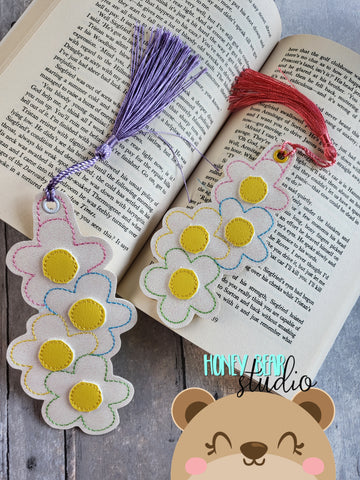 Groovy Flower Power Bookmark for 4x4 and 5x7 DIGITAL DOWNLOAD embroidery file ITH In the Hoop 0423 04
