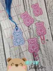 Gummy Bear feltie SET, feltie, charm or zipper pull eyelet for 4x4, 5x7  DIGITAL DOWNLOAD embroidery file ITH In the Hoop 0224 02
