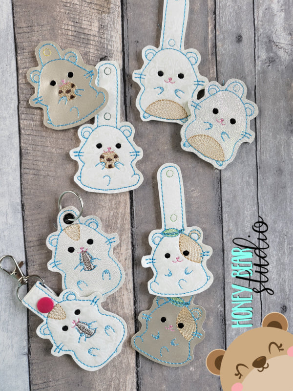 kawaii hamster 4 poses cute Snap Tab Eyelet SET DIGITAL DOWNLOAD fun ...