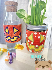 Jack O Lantern Pumpkin Halloween Applique Mug WRAP 5x7, 6x10 SET DIGITAL DOWNLOAD embroidery file ITH In the Hoop 0823 02