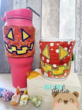 Jack O Lantern Pumpkin Halloween Applique Mug WRAP 5x7, 6x10 SET DIGITAL DOWNLOAD embroidery file ITH In the Hoop 0823 02