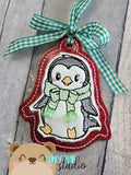 Sweet Woodland Christmas Critters Applique Ornament Set  4x4 DIGITAL DOWNLOAD embroidery file ITH In the Hoop 1123 01