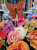 Swirly Butterfly includes PLANT STICK SIZE pencil topper AND straw slide for 4x4  DIGITAL DOWNLOAD embroidery file ITH In the Hoop 0224 02
