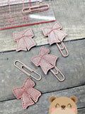 Simple Bow feltie SET, feltie, charm or zipper pull eyelet for 4x4, 5x7  DIGITAL DOWNLOAD embroidery file ITH In the Hoop 1025 01