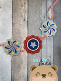 Fireworks and Stars Banner Pieces 4x4 DIGITAL DOWNLOAD embroidery file ITH In the Hoop 0523 04