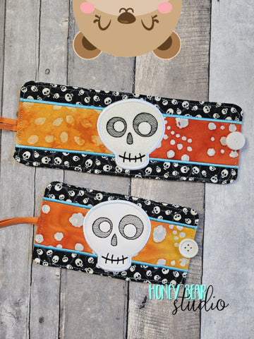 Goofy Skull DOTD Halloween Applique Mug WRAP 5x7, 6x10 SET DIGITAL DOWNLOAD embroidery file ITH In the Hoop 0823 03