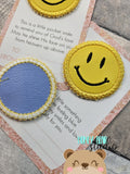 Pocket Hug SMILE patch File for 4x4, 5x7 DIGITAL DOWNLOAD embroidery file ITH In the Hoop 1225 01