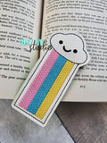 Sunny Day Rainbow Kawaii Cloud Bookmark for 4x4 DIGITAL DOWNLOAD embroidery file ITH In the Hoop 0523 02