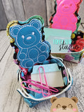 Snap Trays for Small Hoops GUMMY BEAR set 4x4 5x7 DIGITAL DOWNLOAD embroidery file ITH In the Hoop 0224 03