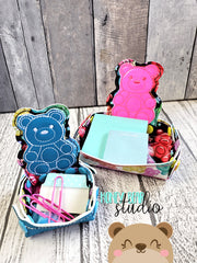 Snap Trays for Small Hoops GUMMY BEAR set 4x4 5x7 DIGITAL DOWNLOAD embroidery file ITH In the Hoop 0224 03