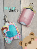 Satin Motif Heart Applique Sanitizer Holder 4x4 And 5x7 single hooping DIGITAL DOWNLOAD embroidery file ITH In the Hoop 1222