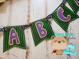 Applique Alphabet Letter FULL SET! A to Z Party Pumpkin Banner Piece for 4x4, 5x7, DIGITAL DOWNLOAD embroidery file ITH In the Hoop