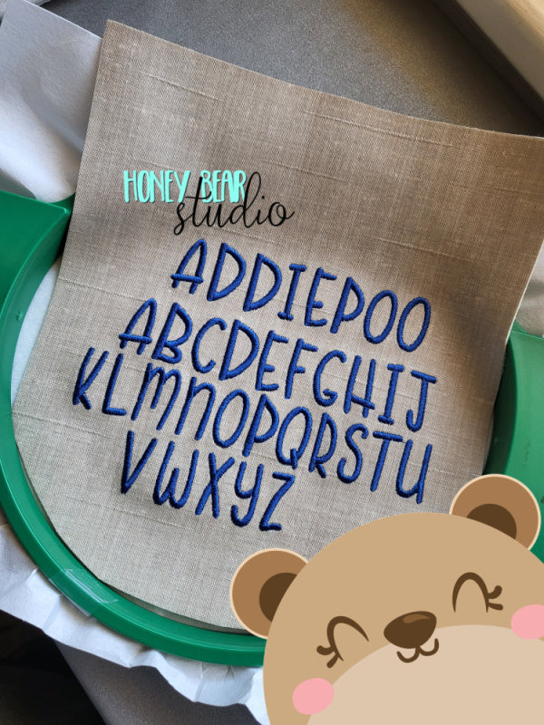 AddiePoo Font Alphabet Letter 1, 1.5, 2 inch font Includes BX DIGITAL ...