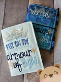 MCB Romans Arise Put on Armour of Light Cover for Mini Composition Book 5x7 DIGITAL DOWNLOAD embroidery file ITH In the Hoop 0521