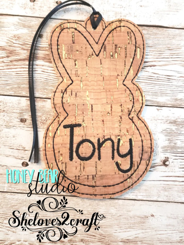 Bunny Shape Applique Taggie, luggage, basket, gift tags, eyelet for 4x ...