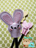 Sketch Bunny Easter Spring pencil topper for 4x4  DIGITAL DOWNLOAD embroidery file ITH In the Hoop Apr 7 2019