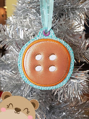Sewing Notions Button Applique Ornament 4x4 DIGITAL DOWNLOAD embroidery file ITH In the Hoop Nov 2019