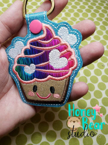 Cupcake Hearts Applique Snap Tab, Eyelet SET DIGITAL DOWNLOAD embroidery file ITH In the Hoop