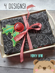 Merry Christmas Applique MUG RUG pack Big VALUE 4 Designs Pack 5x7 ONLY DIGITAL DOWNLOAD embroidery file ITH In the Hoop 1021