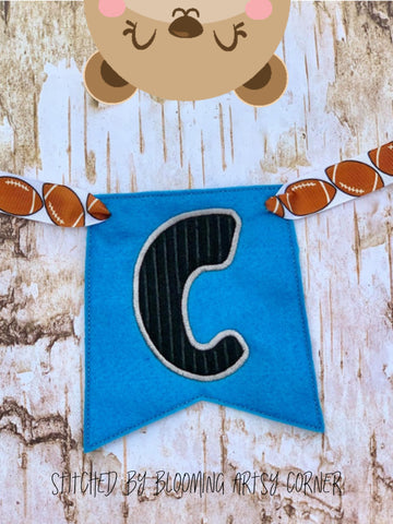 Applique Alphabet Letter C Party Pumpkin Banner Piece for 4x4, 5x7, DIGITAL DOWNLOAD embroidery file ITH In the Hoop