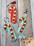 Candy Cane App Lip Balm Holder 4x4 and 5x7 DIGITAL DOWNLOAD embroidery file ITH In the Hoop 1122
