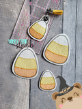 LARGE  Candy Corn Feltie SET, feltie, charm or zipper pull eyelet for 4x4  DIGITAL DOWNLOAD embroidery file ITH In the Hoop 0822