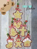 BIG VALUE Sweet Shop Christmas Cookies Applique Ornament Set  4x4 DIGITAL DOWNLOAD embroidery file ITH In the Hoop 1122