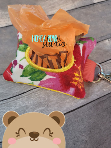 The Dispenser Envelope Bag for Fabric 4x4 (the poo bag size) DIGITAL DOWNLOAD embroidery file ITH In the Hoop 0722