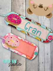 Iced Donut with Sprinkles Doughnut Applique Mug WRAP 5x7, 6x10 SET DIGITAL DOWNLOAD embroidery file ITH In the Hoop 0223 04
