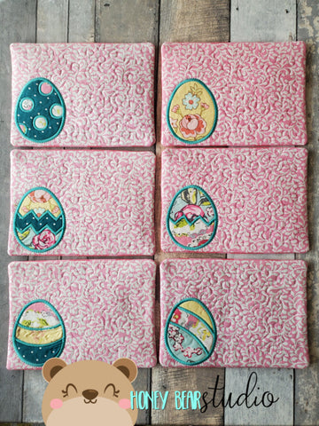 Easter Egg Applique MUG RUG pack Big VALUE 6 Designs Pack 5x7 DIGITAL DOWNLOAD embroidery file ITH In the Hoop 0121