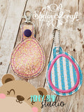 Easter Egg Applique Snap Tab, Eyelet SET DIGITAL DOWNLOAD embroidery file ITH In the Hoop 0422