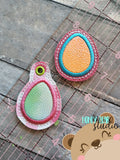 Easter Egg Applique  feltie SET, feltie, charm or zipper pull eyelet for 4x4  DIGITAL DOWNLOAD embroidery file ITH In the Hoop 0422