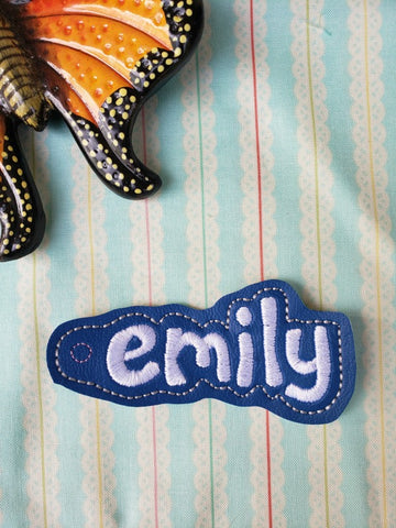 EMILY snap tab, or eyelet fob for 4x4  DIGITAL DOWNLOAD 1 embroidery file ITH In the Hoop Apr 11 2019