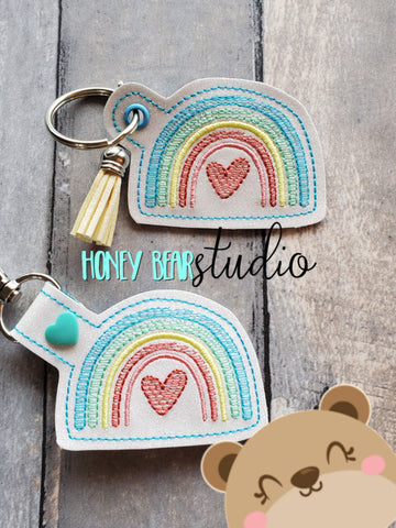 Faithful Rainbow Snap Tab Eyelet Set 4x4 DIGITAL DOWNLOAD embroidery file ITH In the Hoop 1221