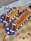 Football Applique Mug WRAP 5x7, 6x10 SET DIGITAL DOWNLOAD embroidery file ITH In the Hoop 0822