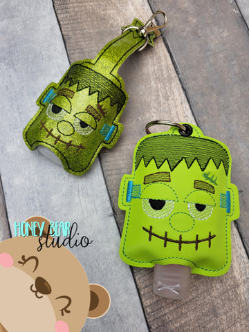 Moody Frankenstein Frankie Monster Sanitizer Holder 4x4 And 5x7 single hooping DIGITAL DOWNLOAD embroidery file ITH In the Hoop 1022