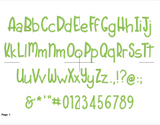 AddiePoo Font Alphabet Letter 1, 1.5, 2 inch font Includes BX DIGITAL DOWNLOAD embroidery file 0322