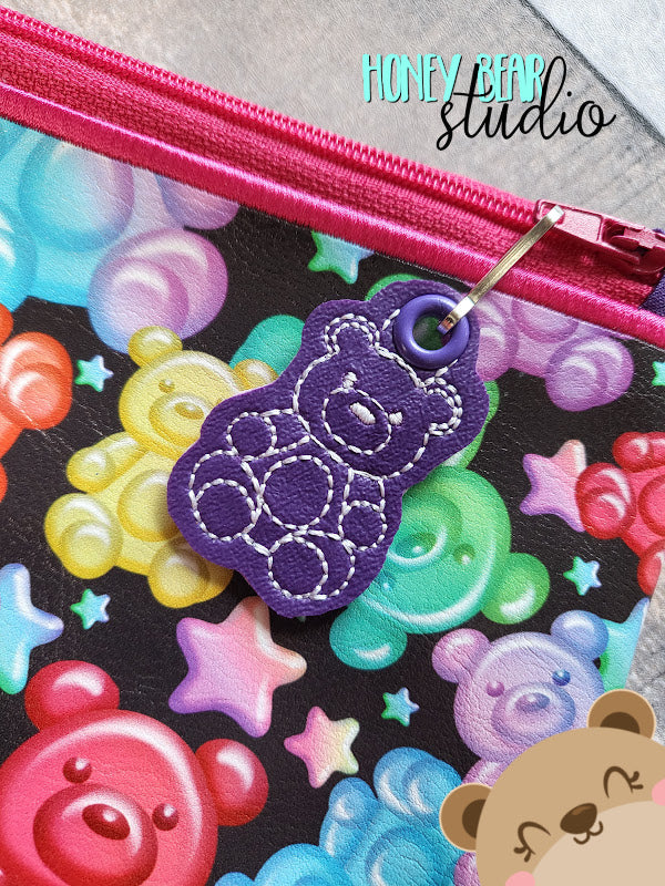 Gummy Bear Simple Applique Top Zip Bag 4x4, 5x7, 6x10, 8x12