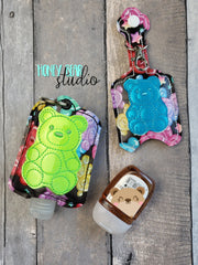 Gummy Bear Jelly Applique Sanitizer Holder 4x4 And 5x7 single hooping DIGITAL DOWNLOAD embroidery file ITH In the Hoop 0922