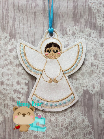 Kitsch Nativity Angel Ornament 4x4 DIGITAL DOWNLOAD embroidery file ITH In the Hoop Dec 13 2018