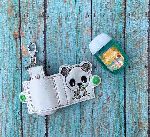 Hand Sanitizer Sani Wrap Holder Kawaii Panda 5x7 single hooping DIGITAL DOWNLOAD embroidery file ITH In the Hoop Feb 22, 2019