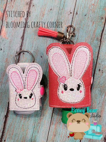 Hand Sanitizer Sani Wrap Holder Kawaii Rabbit Bunny 5x7 single hooping DIGITAL DOWNLOAD embroidery file ITH In the Hoop March 12, 2019