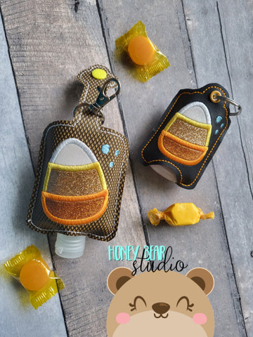 Candy Corn Applique Sanitizer Holder 4x4 And 5x7 single hooping DIGITAL DOWNLOAD embroidery file ITH In the Hoop 0822