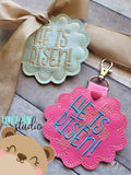 He Is Risen Snap Tab, Eyelet SET DIGITAL DOWNLOAD embroidery file ITH In the Hoop 0322