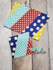 Just a Slice Strip Quilt Patchwork Applique COASTER and MUG RUG Set 4x4 5x7 1 design DIGITAL DOWNLOAD embroidery file ITH In the Hoop 1221