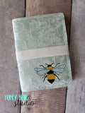 Bee Cover for Mini Composition Book 5x7 DIGITAL DOWNLOAD embroidery file ITH In the Hoop 0321