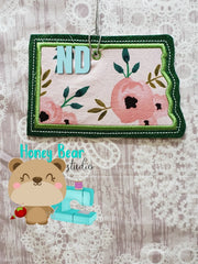 North Dakota State Applique Christmas Ornament MS 4x4 5x7 DIGITAL DOWNLOAD embroidery file ITH In the Hoop